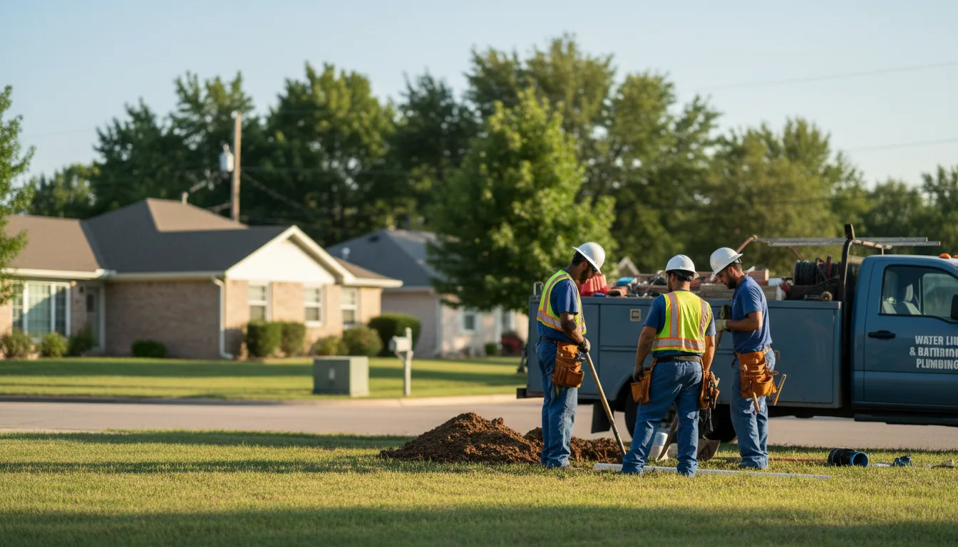 Residential water line and bathroom plumbing service in Uniopolis, OH